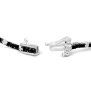 Bids.com .925 Sterling Silver 3.0 Cttw Black and White Diamond Tennis Bracelet (I-J Color, I2-I3 Clarity) - 7.25" Inches Bracelets White Smoke White.Sterling Silver / 7.25 / 3,White.Sterling Silver / 7.25 / 5,White.Sterling Silver / 7.25 / 6,White.Sterling Silver / 7.25 / 8,White.Sterling Silver / 7.25 / 10,White.Sterling Silver / 7.25 / 12