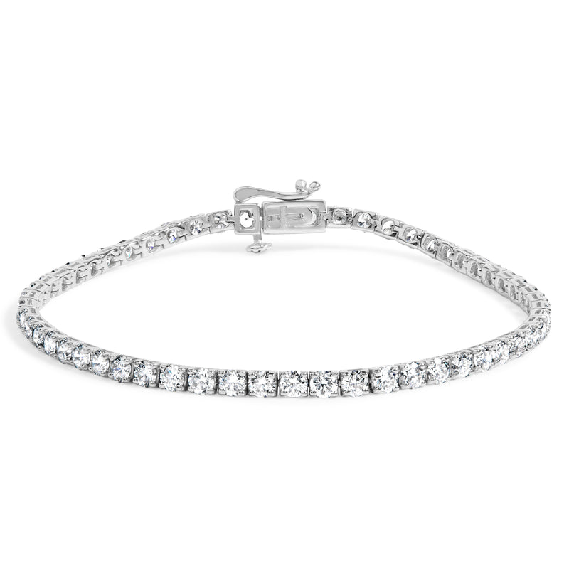 Bids.com 14K White Gold 5.0 Cttw Lab Grown Diamond Tennis Bracelet (F-G Color, VS1-VS2 Clarity) - 7.25" Inches Bracelets White Smoke White.Gold / 7.25