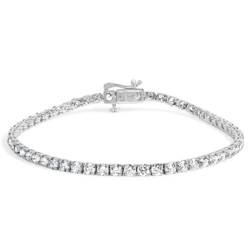 Bids.com 14K White Gold 5.0 Cttw Lab Grown Diamond Tennis Bracelet (F-G Color, VS1-VS2 Clarity) - 7.25" Inches Bracelets White Smoke White.Gold / 7.25