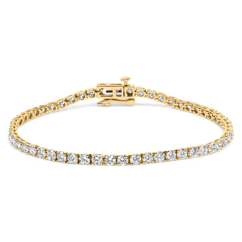 Bids.com 14K White Gold 5.0 Cttw Lab Grown Diamond Tennis Bracelet (F-G Color, VS1-VS2 Clarity) - 7.25" Inches Bracelets White Smoke Yellow.Gold / 7.25