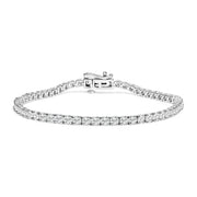 Bids.com 14K White Gold 6.00 Cttw Lab Grown Diamond Classic Tennis Bracelet  - 7.25" Bracelets White Smoke White.Gold / 7.25