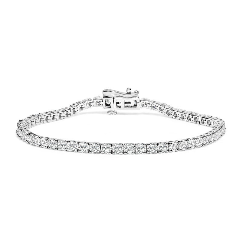 Bids.com 14K White Gold 6.00 Cttw Lab Grown Diamond Classic Tennis Bracelet  - 7.25" Bracelets White Smoke White.Gold / 7.25