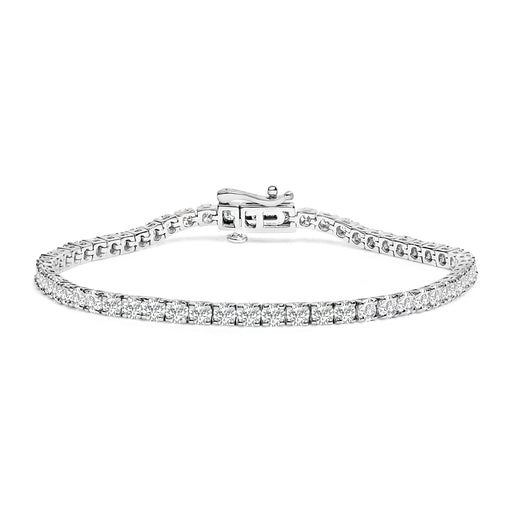 Bids.com 14K White Gold 6.00 Cttw Lab Grown Diamond Classic Tennis Bracelet  - 7.25" Bracelets White Smoke White.Gold / 7.25