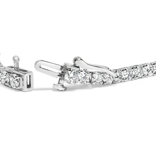 Bids.com 14K White Gold 6.00 Cttw Lab Grown Diamond Classic Tennis Bracelet  - 7.25" Bracelets White Smoke White.Gold / 7.25