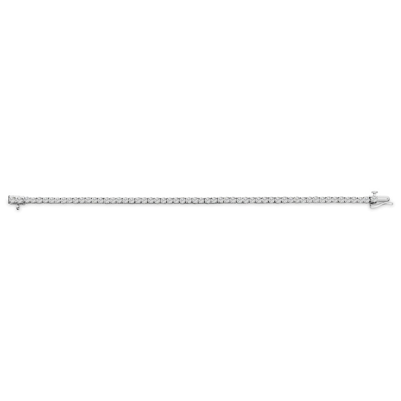 Bids.com 14K White Gold 6.00 Cttw Lab Grown Diamond Classic Tennis Bracelet  - 7.25" Bracelets White Smoke White.Gold / 7.25
