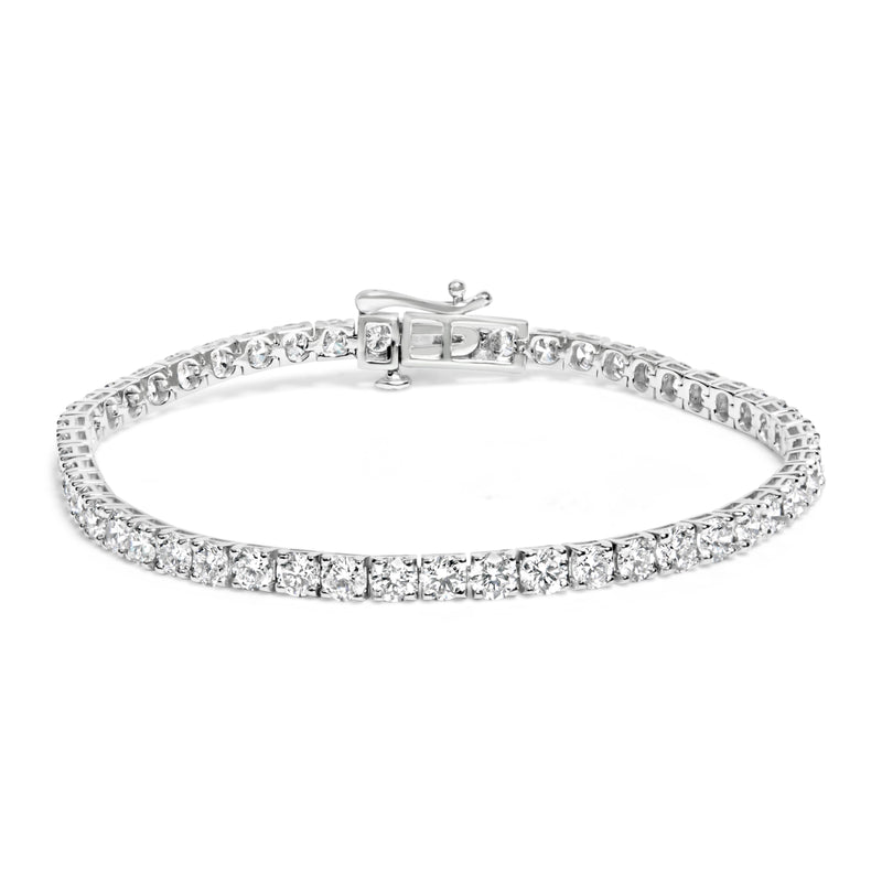 Bids.com 14K White Gold 7.0 cttw 4-Prong Set Lab Grown Diamond 7" Tennis Bracelet Bracelets White Smoke White.Gold / 7