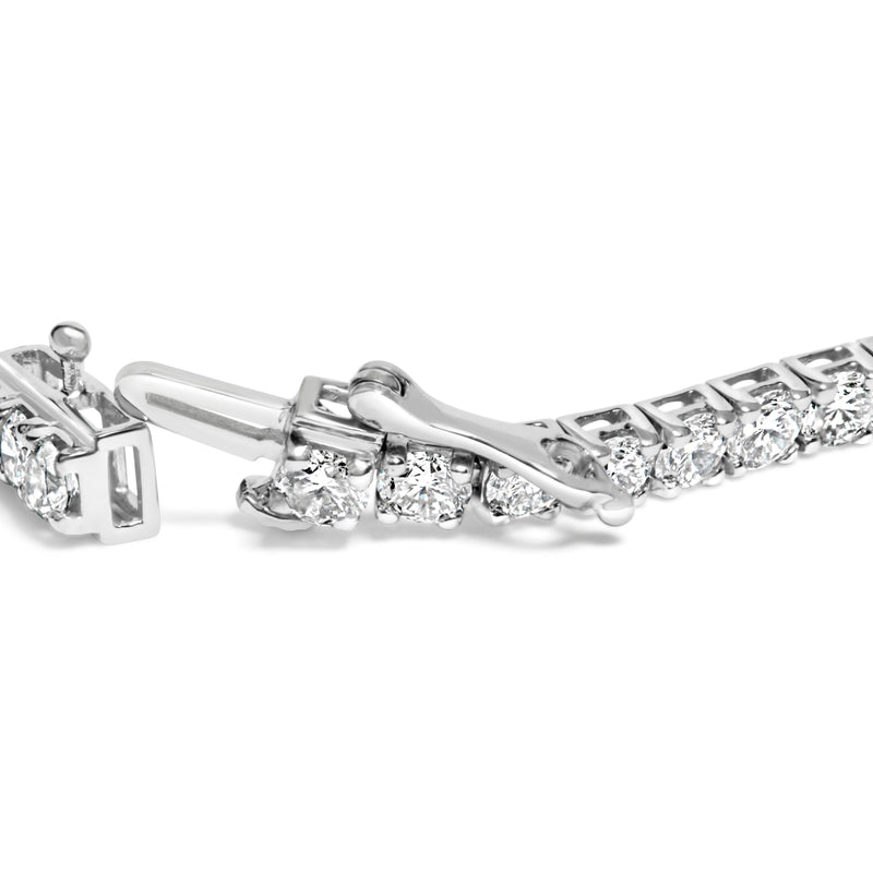 Bids.com 14K White Gold 7.0 cttw 4-Prong Set Lab Grown Diamond 7" Tennis Bracelet Bracelets White Smoke White.Gold / 7