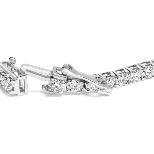 Bids.com 14K White Gold 7.0 cttw 4-Prong Set Lab Grown Diamond 7" Tennis Bracelet Bracelets White Smoke White.Gold / 7