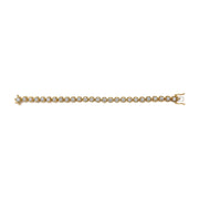 Bids.com 14K Yellow Gold Plated .925 Sterling Silver 3 9/10 Cttw Diamond Buttercup Style Tennis Bracelet Bracelets White Smoke Yellow.Sterling Silver / 7