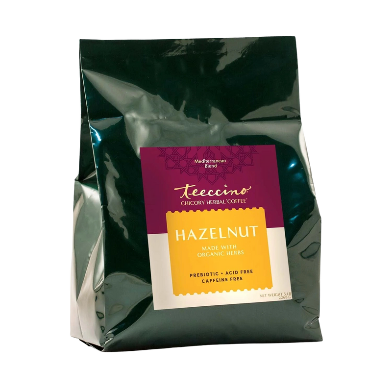 Teeccino Hazelnut Chicory Herbal Coffee Herbal Coffee Black 5lb ground