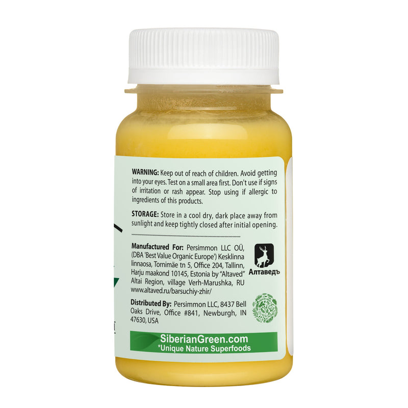 SiberianGreen.com Siberian Badger Fat Cream – Natural Beauty & Health Supplement Massage Oil Gray