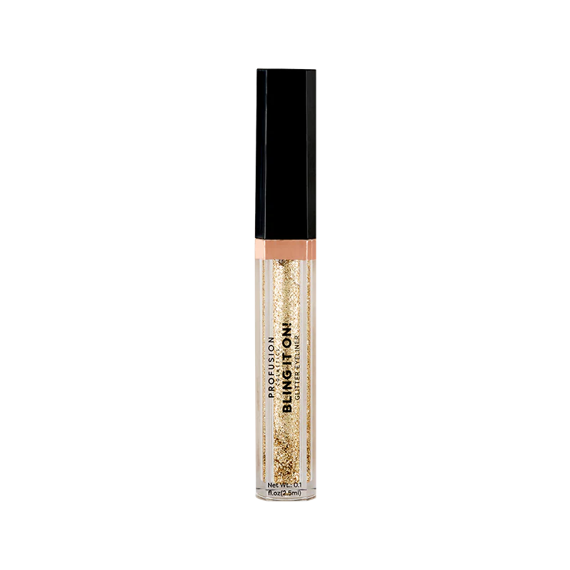 Profusion Cosmetics Bling it On Glitter Eyeliner Black Gold Rush,Crystal Diamond,Precious Opal,Pink Rhodonite,Noble Amethyst,Wise Sapphire