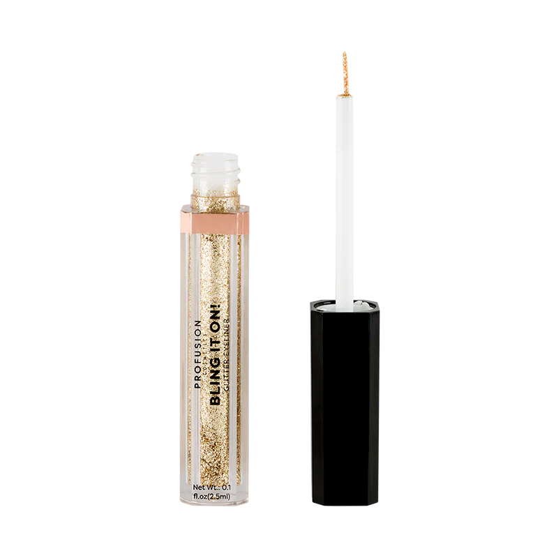 Profusion Cosmetics Bling it On Glitter Eyeliner Black Gold Rush