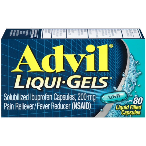 Advil Advil Liqui-Gels Pain Reliever/Fever Reducer Liquid Filled Capsules - Ibuprofen (NSAID) Health & Beauty Midnight Blue