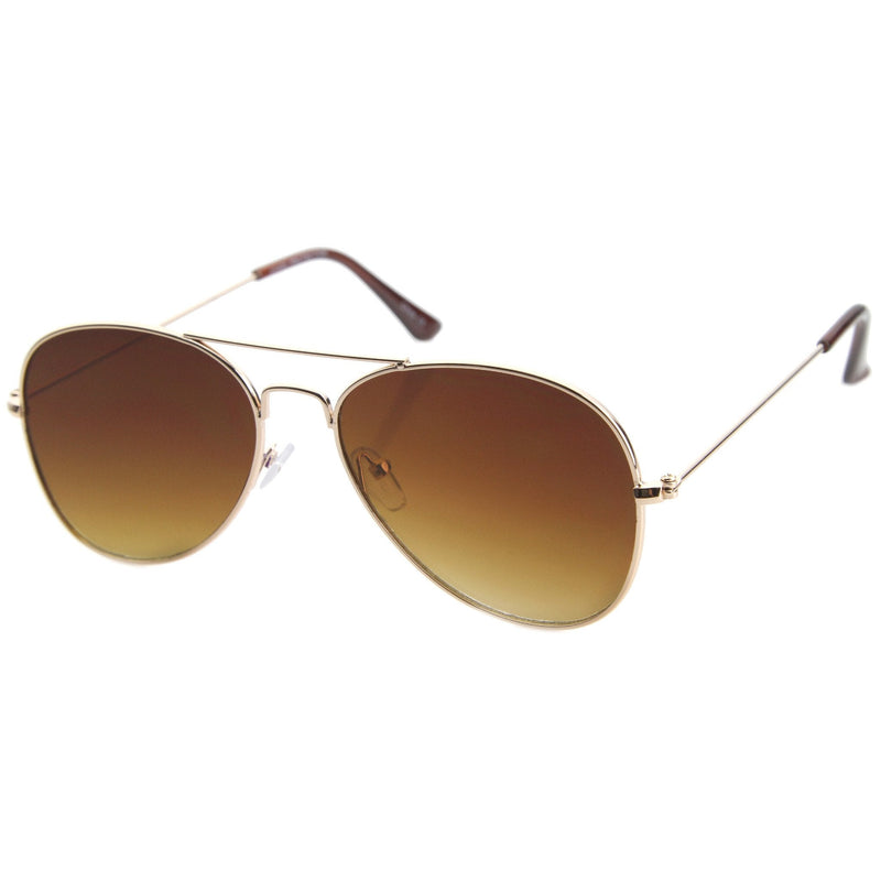 zeroUV Modern Flat Front Wire Metal Aviator Sunglasses A182 Sunglasses White Smoke Gold Amber,Gold Green,Gunmetal Lavender,Silver Smoke,Silver Lavender