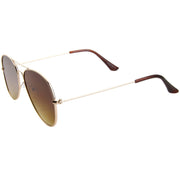 zeroUV Modern Flat Front Wire Metal Aviator Sunglasses A182 Sunglasses White Smoke Gold Amber,Gold Green,Gunmetal Lavender,Silver Smoke,Silver Lavender