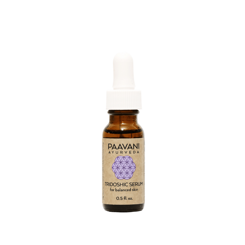 Paavani Ayurveda Tridoshic Serum | Ayurvedic Face Oil for Balanced, Glowing Skin simple White Smoke 0.5 oz