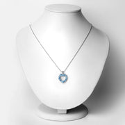 Bids.com 1.90 Carat Genuine Swiss Blue Topaz .925 Sterling Silver Pendant Pendants White Smoke size 18.00