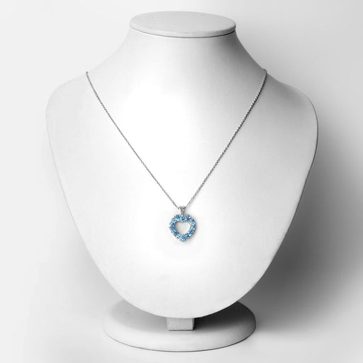Bids.com 1.90 Carat Genuine Swiss Blue Topaz .925 Sterling Silver Pendant Pendants White Smoke size 18.00