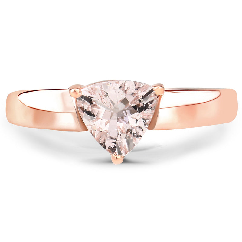 Bids.com 0.90 Carat Genuine Morganite .925 Sterling Silver Ring Rings White Smoke size 5.00,size 6.00,size 7.00,size 8.00,size 9.00