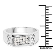 Bids.com 0.23 Carat Genuine White Diamond .925 Sterling Silver Ring Rings White Smoke size 9.00,size 6.00,size 7.00,size 8.00,size 5.00
