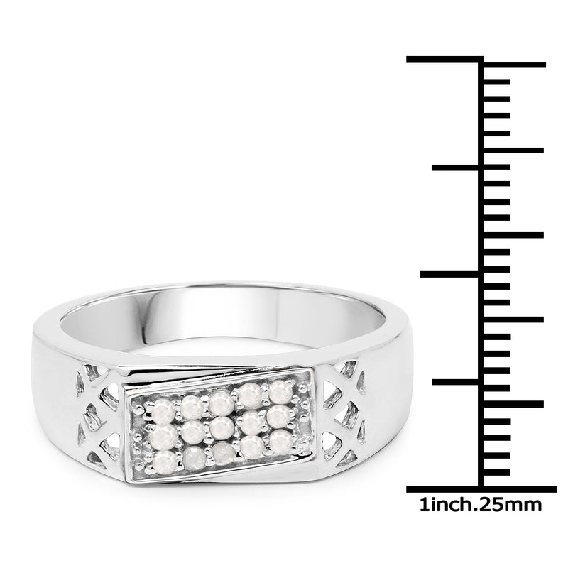 Bids.com 0.23 Carat Genuine White Diamond .925 Sterling Silver Ring Rings White Smoke size 9.00,size 6.00,size 7.00,size 8.00,size 5.00