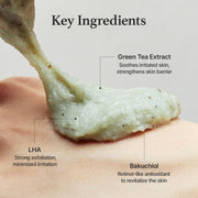 AsiaBeautyMall Arencia Green Tea + LHA Deep Pore Rice Cake Cleanser Face Cleanser Light Gray