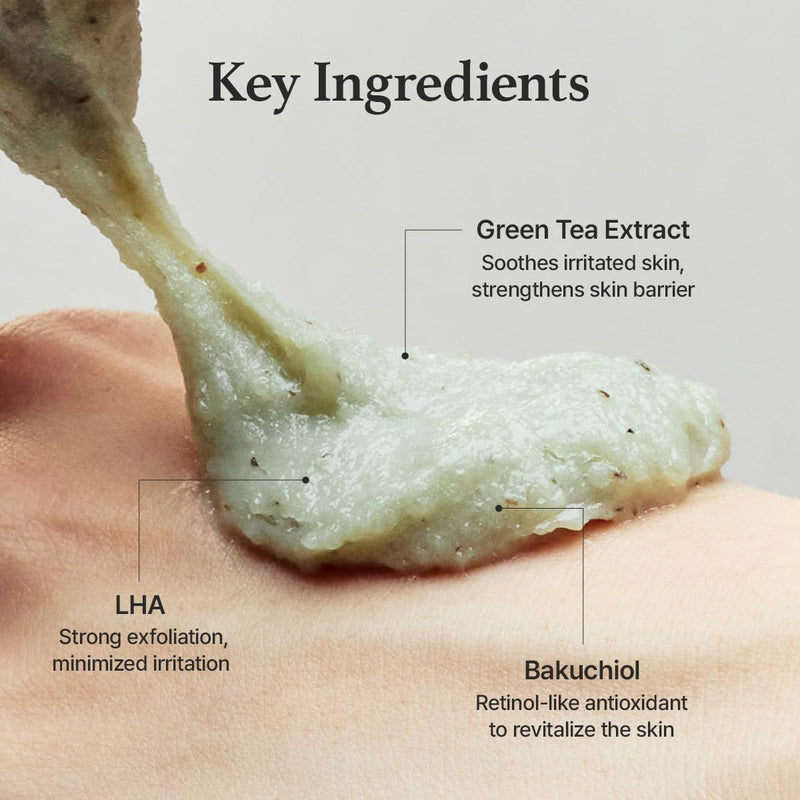 AsiaBeautyMall Arencia Green Tea + LHA Deep Pore Rice Cake Cleanser Face Cleanser Light Gray