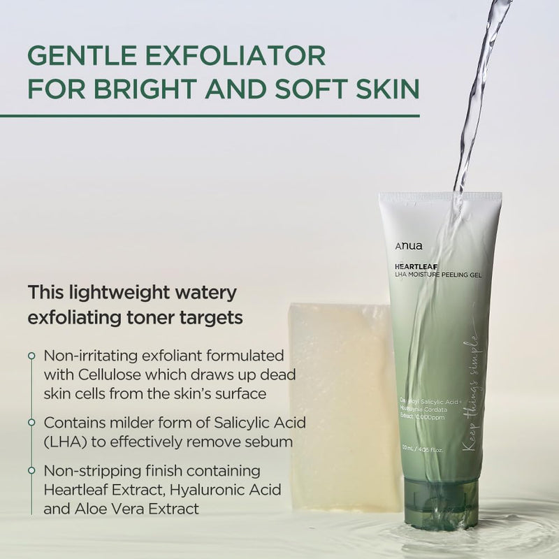 AsiaBeautyMall Anua Heartleaf LHA Moisture Peeling Gel Face Mask Light Gray