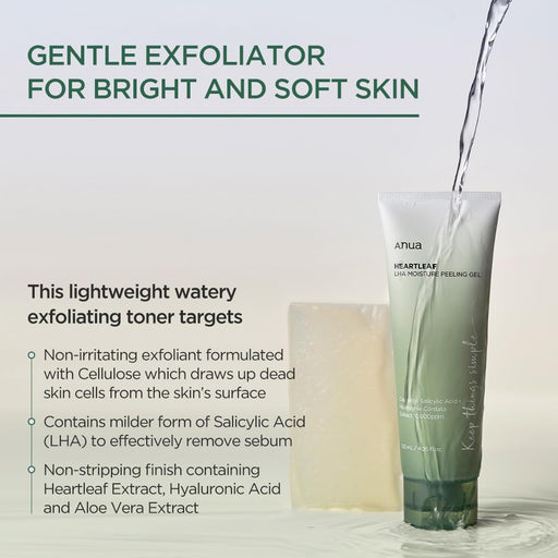 AsiaBeautyMall Anua Heartleaf LHA Moisture Peeling Gel Face Mask Light Gray