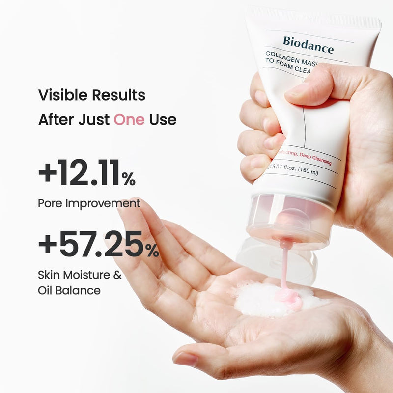 AsiaBeautyMall Biodance Collagen Mask To Foam Cleanser Face Cleanser White Smoke