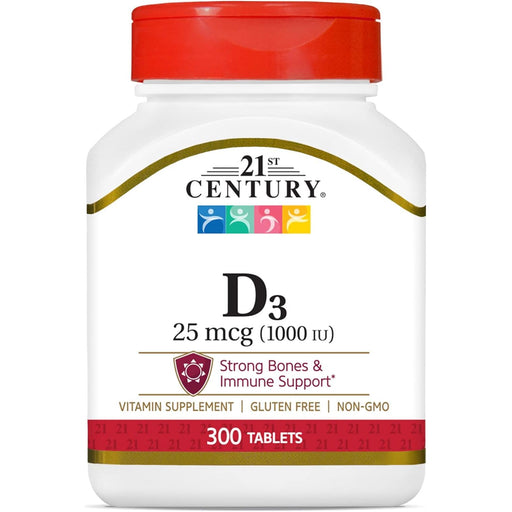 21st Century 21st Century D3 1000 IU Tablets, 300 Count Vitamins & Supplements White Smoke
