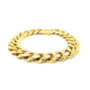 Bids.com 14k Yellow Gold 8 1/2 inch Wide Polished Curb Chain Bracelet Bracelets White Smoke 8.5 / Yellow Gold