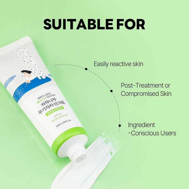 AsiaBeautyMall Round Lab Birch Juice Mild-Up UV Lock Sunscreen Sunscreen Light Gray