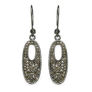 Bids.com 1.20 Carat Genuine Diamond .925 Sterling Silver Earrings Earrings White Smoke