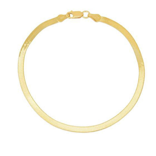 Bids.com 1.5mm 14k Yellow Gold Super Flex Herringbone Anklet Accessories White Smoke 10 / Yellow Gold