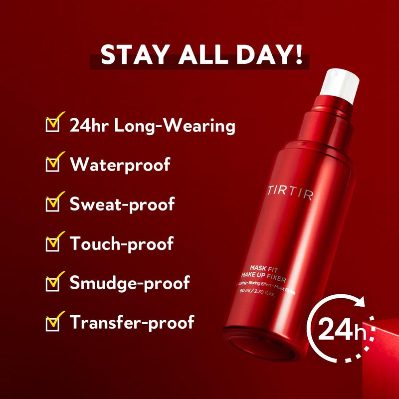 AsiaBeautyMall TIRTIR Mask Fit Make Up Fixer Makeup Finishing Sprays Dark Red