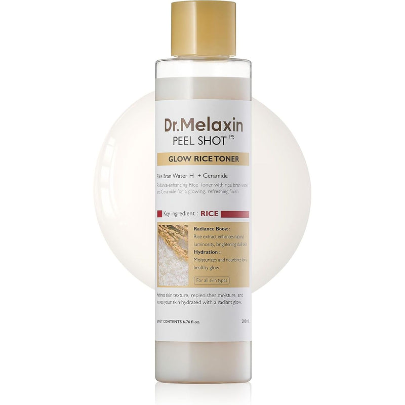 AsiaBeautyMall Dr. Melaxin Peel Shot Glow White Rice Toner Toner Lotion White Smoke