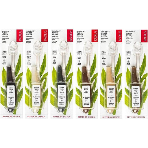 Radius Radius Source Brush Medium Replaceable Head Toothbrush (Assorted Colors) Replaceable Head Toothbrush Beige