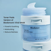 AsiaBeautyMall Biodance Cera-Nol Gel Toner Pads Toner Lotion Light Steel Blue