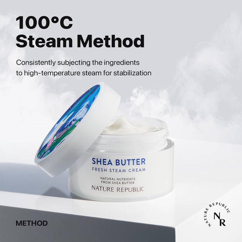 AsiaBeautyMall Nature Republic Shea Butter Fresh Steam Cream Moisturizer Lavender
