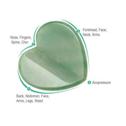 ZAQ Skin & Body Jade Heart Facial Gua Sha Scraping Massage Tool Dark Sea Green