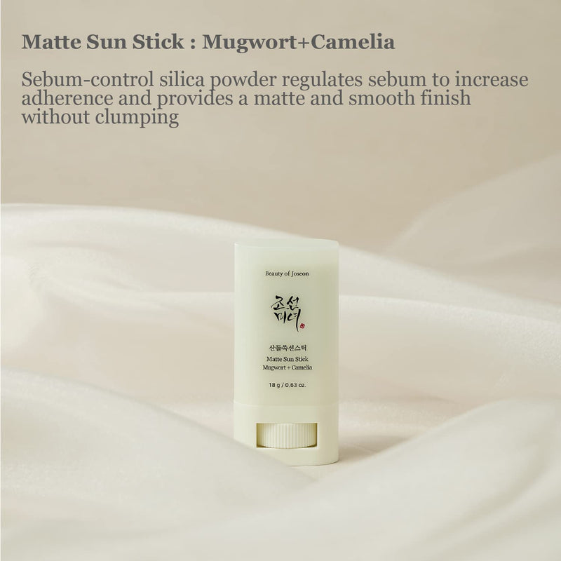 AsiaBeautyMall Beauty of Joseon Matte Sun Stick : Mugwort+Camelia SPF 50+ PA++++ Sunscreen Light Gray