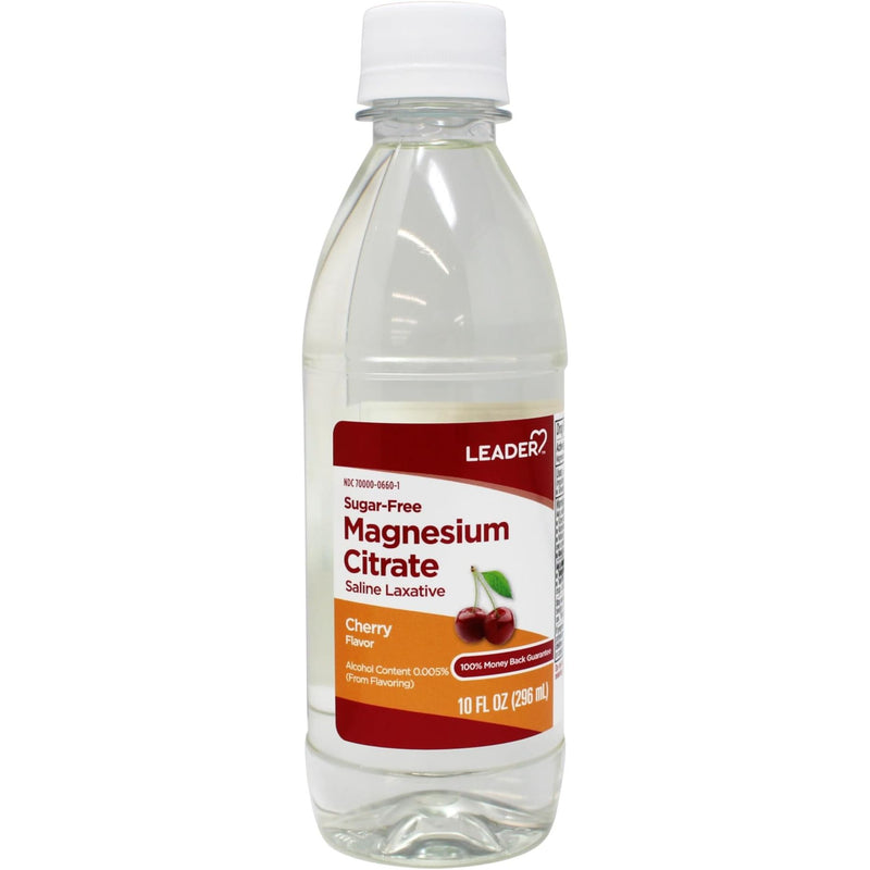 Leader Leader Saline Laxative Magnesium Citrate 1.745G Liquid Cherry 10 Oz Medicine & Drugs Gray
