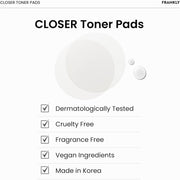 AsiaBeautyMall Frankly Closer Pore Tightening Toner Pads Toner Lotion White Smoke
