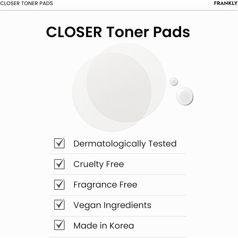 AsiaBeautyMall Frankly Closer Pore Tightening Toner Pads Toner Lotion White Smoke