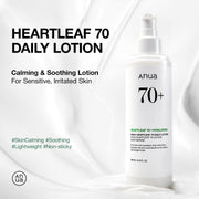 AsiaBeautyMall ANUA Heartleaf 70+ Hyaluron Daily Lotion Moisturizer White Smoke