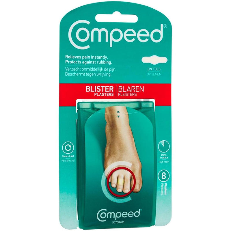Compeed Compeed Toes Blisters Bandage Plasters - 8 Units Foot Care Product Light Sea Green