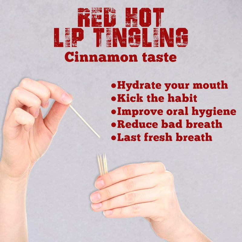 BiteMyWood Extreme Hot Cinnamon Flavored Birchwood Toothpicks, 60 Count Beauty & Personal Care - Nasal & Oral Care - Dental Floss & Picks Light Gray Without Glasses,With 2 Shot Glasses
