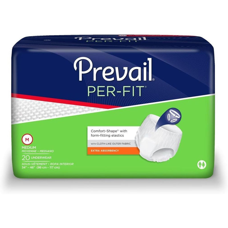 Prevail PREVAIL UNDERWEAR PER-FIT MED Size: 4X20(Box of 4) Diapers Midnight Blue